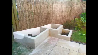 Building raised beds from breeze blocks