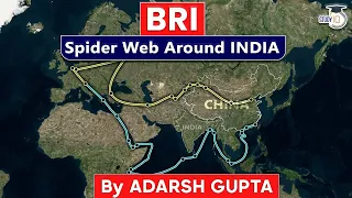 Belt and Road Initiative through Map. what is OBOR by Adarsh Gupta | UPSC International Relations