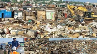 Decongestion Exercise at Agbogbloshie in Accra .The onion sellers have finally been relocated