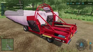 IFX720 Anderson Group Xtractor Inline Bale Wrapper: Complete Demonstration in Farming Simulator 22!