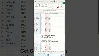 How do I get common data from two tables in Excel? - Excel Tip and Tricks