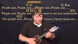 Purple Rain (Prince) Ukulele Cover Lesson in G with Chords/Lyrics