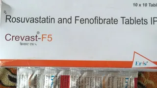 Rosuvastatin & Fenofibrate Tablet || crevast f5 Tablet uses in Hindi