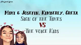 Mimi & Josefin, Kimberly, Greta - Sign Of The Times (Lyrics) - The Voice Kids 2019 (Battle)