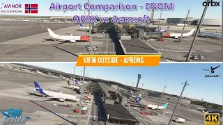 FS2020 - ENGM OSLO - Gardermoen Airport Overview Comparison ORBX vs Aerosoft version