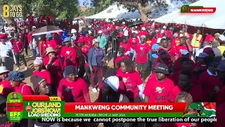 President @Julius_S_Malema Addresses the EFF Community meeting in MANKWENG (PETER MOKABA CRECHE).