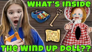 What's Inside The Wind Up Doll! Cutting Open Creepy Doll!