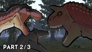 Tarbosaurus and Allosaurus vs Carnotaurus | Animation (Part 2/3)