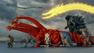 GODZILLA MONSTERS Size comparison 3D 2024