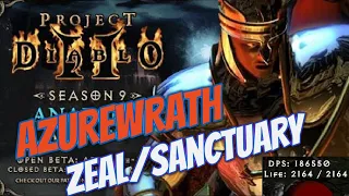 Project Diablo II [HC]: Season 9 - Azurewrath Zeal/ Sanctuary Build (Gear + Cow Map)