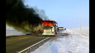 Полсотни человек заживо сгорели в автобусе