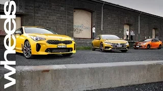 Volkswagen Arteon vs Kia Stinger vs Commodore SS-V Review | Wheels Australia