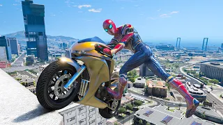 GTA 5 SPIDERMAN Bike Ragdolls Compilation (Euphoria Physcis Showcase) Long Video 12