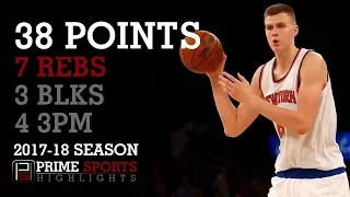 Kristaps Porzingis Career HIGH 38 Points Highlights vs Nuggets | Oct. 30, 2017 NBA Season