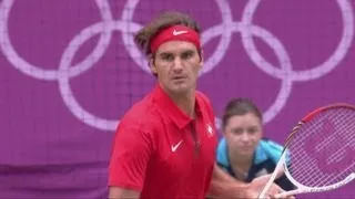 Roger Federer Wins Olympic Semi-Final v Juan Martin Del Potro | London 2012 Olympics