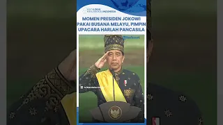 Presiden Jokowi Pimpin Upacara Harlah Pancasila di Dumai, Pakai Busana Melayu dengan Tanjak #abudzar