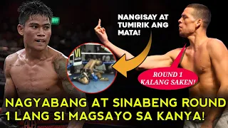 INDONESIAN BOXER 1 ROUND LANG DAW SI MAGSAYO SA KANYA, AYUN TULOG AT NGANISAY SA LAKAS NG SUNTOK!