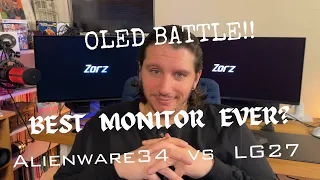 Alienware AW3423DWF VS LG 27GR95QE  OLED Monitor Review Battle! Fubar or Zorz?