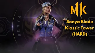 Mortal Kombat 11 - Sonya Blade Klassic Tower Gameplay | On (HARD) | No Matches Lost