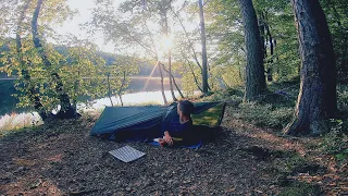 Przyczajony Biwak, Ukryty Tarp nad Jeziorem. Bushcraft