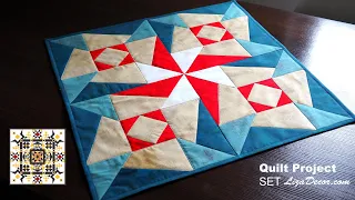 How to use SET Quilt Project? Pattern Half Rectangl, Storm & Half Square. Grunge Fabrics