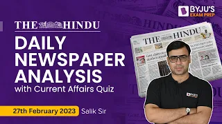 Daily Hindu for CLAT 2024 (27th Feb) | The Hindu Analysis | Daily Hindu Newspaper Analysis( Hindi)