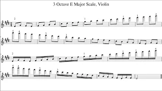 3 Octave E Major Scale, Violin
