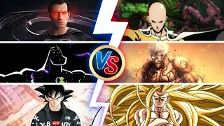 Black Suit superman vs saitama/Alien X vs Asura/Drip Goku vs Super Siyan Infinity||Black VS Yellow||