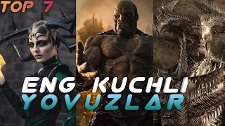 ENG KUCHLI YOVUZLAR TOP 7 || MARVEL VA DCNING KUCHLI YOVUZLARI