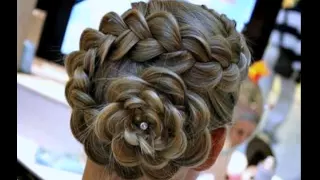 Dutch Flower Braid Prom Updo