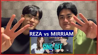 [Reaksi Orang Korea] Reza darmawangsa SING-OFF TIKTOK SONGS PART III vs Mirriam Eka React (BTS..!)