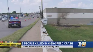 3 Dead After Crash Involving Two Speeding Vehicles In Dallas, Police Say