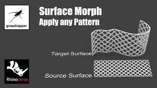 Surface Morph | Apply Any pattern to curved surface | Grasshopper Tutorial