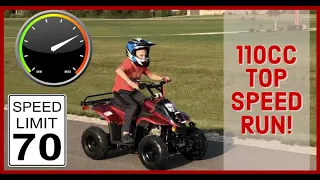 How Fast Is A Kids 110cc Chinese ATV? Children's Four Wheeler Top Speed Test!