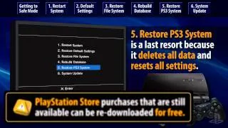 Using PS3 Safe Mode