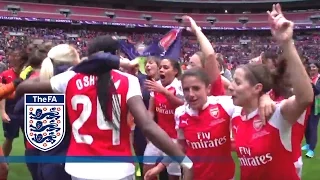 Arsenal Ladies Celebrate on Pitch After Winning 2016 FA Cup | Inside Access