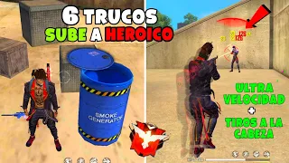 6 NUEVOS* TRUCOS PARA LLEGAR A HEROICO EN FREE FIRE (TRUCOS ACTUALIZADOS EN CLASIFICATORIA FREEFIRE)