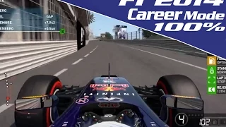 F1 2014 [Career Mode] - Part 6: Monaco Grand Prix 100% (Legend AI) LIVE