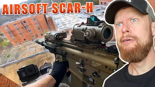 Fritz reagiert auf SCAR-H Airsoft ACTION im verlassenen KRANKENHAUS | Fritz Meinecke