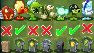 All Plant 5 Power Up VS All Tombston || Who Will Win || Plant vs zombies 2