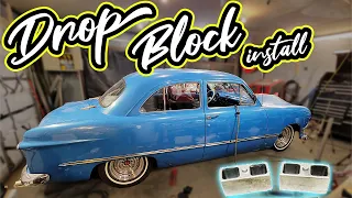 How to install lowering drop blocks on your classic car; Shoebox Ford Ep19