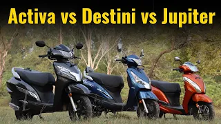 Activa vs Destini vs Jupiter  | Mega Comparison