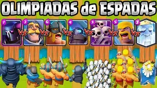 CUAL ES EL MEJOR ESPADACHÍN? | OLIMPIADAS de ESPADAS | CARTAS con ESPADA CLASH ROYALE Olympics