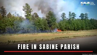 Massive fire forces Sabine Parish families to evacuate