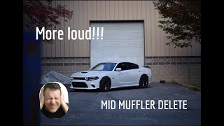 2019 DODGE CHARGER SCATPACK GETS A MID MUFFLER DELETE. PERFECT EXHAUST NOISE!