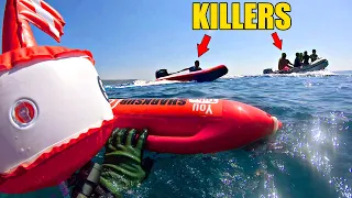 Dinghy Killers vs Diving Signal Buoy - Spearfishing CROATIA [Nautical Wild West] 2023 4K 🇭🇷