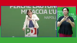ELLY SCHLEIN: "L'ITALIA É UNA E INDIVISIBILE, L'AUTONOMIA DIFFERENZIATA MINACCIA L'UNITÀ DELL'ITALIA