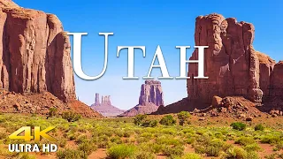 FLYING OVER UTAH (4K UHD) Amazing Beautiful Nature Scenery & Relaxing Music - 4K Video Ultra HD