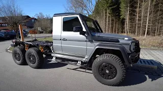 Bimobil Wohnmobil Mercedes G Modell 6x6 2021 Letech Komplettumbau für Fernreise-Wohnkabine.