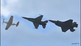 NY Airshow-USAF Heritage Flight-F-35A, F-16, P-51-Saturday-2017